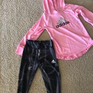 Adidas top with hood and pats 3T